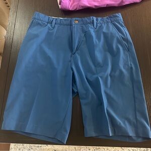 adidas Men's Blue Flat Front Shorts